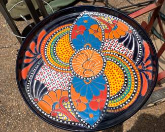 Talavera pottery table