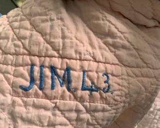 Vintage quilt signed and dated 1943