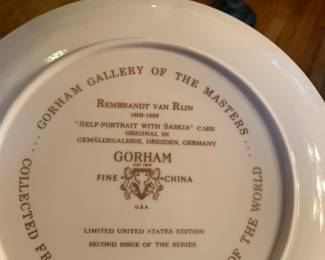 Gorham Gallery of Masters plates