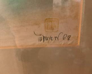 Asian print -signed TUDUYEN 1968