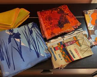 vintage napkins, mid-century, including Vera