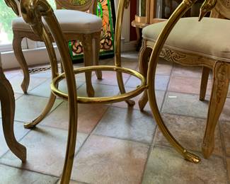 brass and glass table Italy