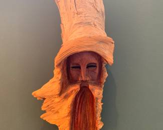 Carved wood tree spirit