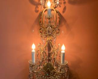 Antique very large wall sconce