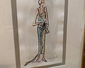 Pair of watercolors of Flappers