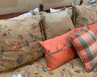 Detail of King bedspread and pillows