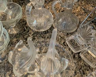 clear glass -cruets