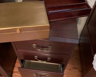 Jewelry box, lap desk, 2 styles of file cabinets
