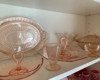 Pink Depression glass