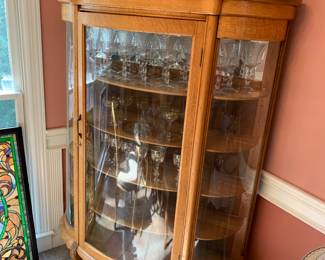 large quarter sawn oak cabinet