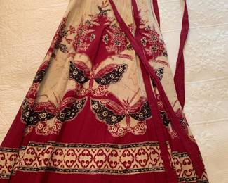Batik wrap skirt