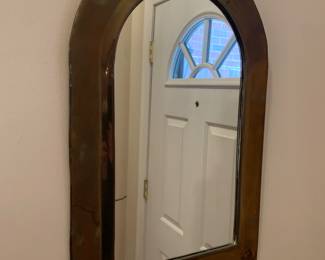 Brass framed mirror