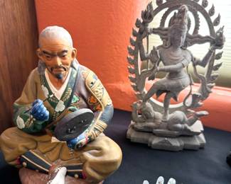 Statues, including Shiva