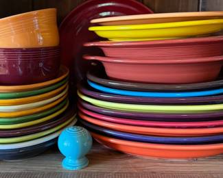 Fiestaware in all colors + sizes, serving pieces + dishes.