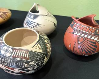 Mata Ortiz pottery, including large scale works by Esperanza Tena, Ismael Sandoval, Octavio “Tavo” Silveira, Lydia Quezada, Aide Gonzales, Paty Ortiz, Lucie Zete, Manuel Martin Rios and more.
