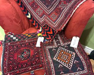 Excellent quality area rugs/tent/grain bags from Persia/Iran, Caucasus region, Central Asia/Stan countries (all in good condition but professional cleaning is recommended).