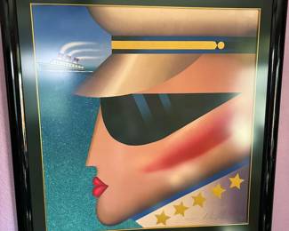Modern art deco-style paintings and lithographs by Robin Morris.