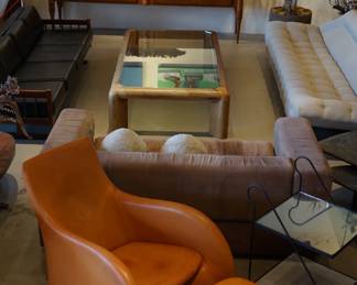 Vintage Gerard Van Den Berg for Montis Leather Lounge + Ottoman