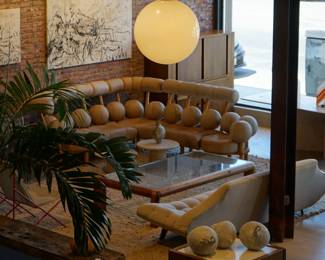 Rare Vintage Modular Sofa, Postmodern Coffee Table