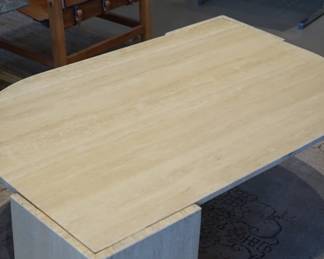 Vintage Curved Travertine Coffee Table