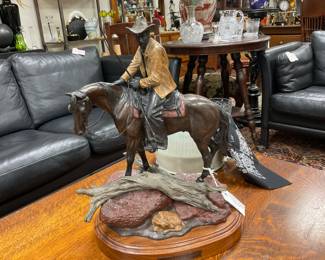 Bronze Statue by Don Toney, Signed and Titled “Trailside Discovery”