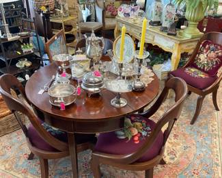 Antique furniture, silver plate, rugs and more.