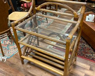 Rattan Bar Cart.