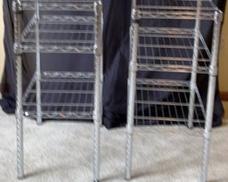 Two 30 Tall Metal Shelves