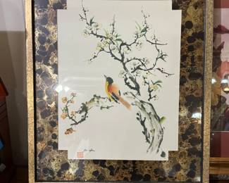 Vintage Ho-Chu framed art