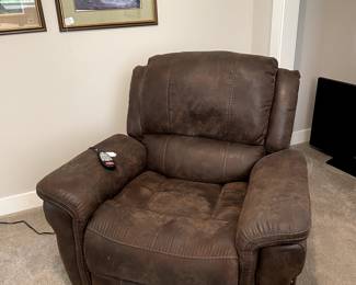 Leather electric recliner