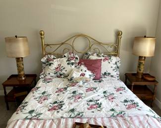 Queen brass bed frame