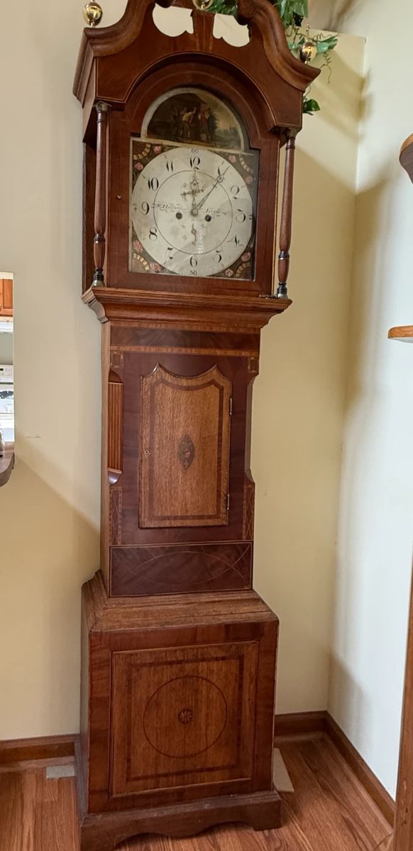 Circa 1829 W. Holliwell Leeds English Tall Case Grandfather Clock