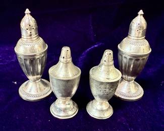 Weighted Sterling Salt and Pepper Shakers