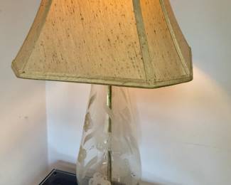 Etched Glass Table Lamp