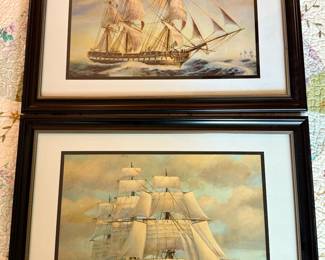 Framed and Matted - Clipper Ships