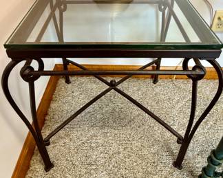 Metal and Glass Side Table