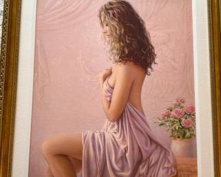 Framed and Matted - "Boudoir" 23/295 - Anatoly Petkevich