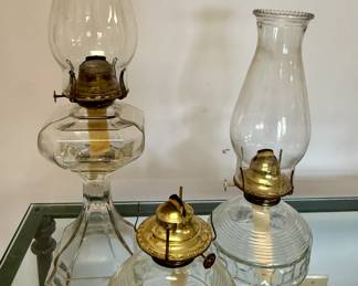 Clear Glass Oil Lamps
