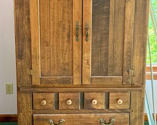 Wood Clothing Armoire