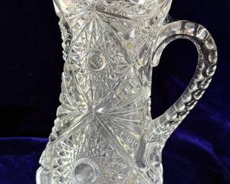 Cut Glass Pitcher - American Brilliant Period (ABP)