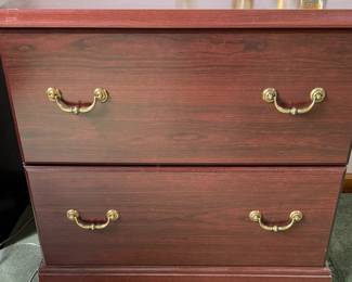 Two Drawer Wood Filing Cabinet
