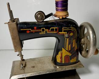 Vintage Art Deco Casige Toy Sewing Machine - Made in Germany/British Zone