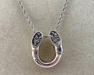 John Hardy sterling, white sapphire necklace