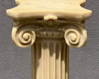 Fluted Ionic faux marble column stand