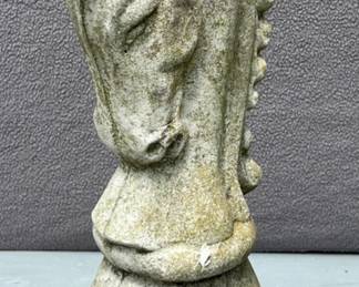 Cast concrete chess knight