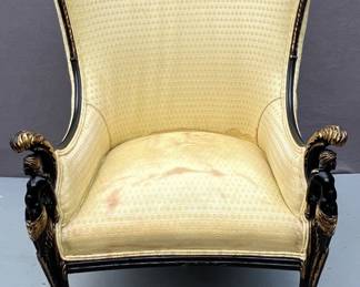 French Empire wingback chair