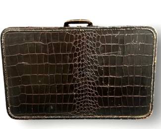 Maximillian Vintage faux-croc suitcase