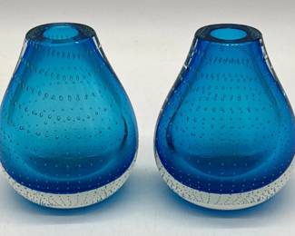 Pair of Bullicante Murano by Carl Erikson bookend vases