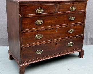 Georgian mahogany two over three drawer chest