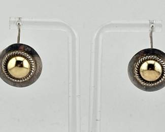 Artie Yellowhorse 14kt, sterling earrings